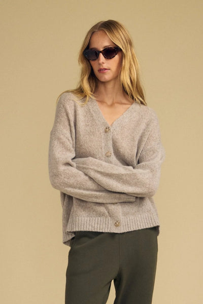 Velvet Lea Cardigan - Oat