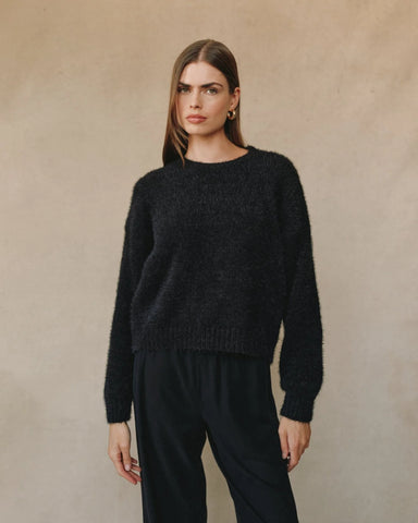 Drop Shoulder Sweater - Black