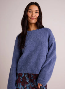 Drop Shoulder Sweater - Nordic Blue