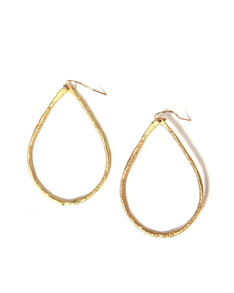 Textured Teardrop Earring