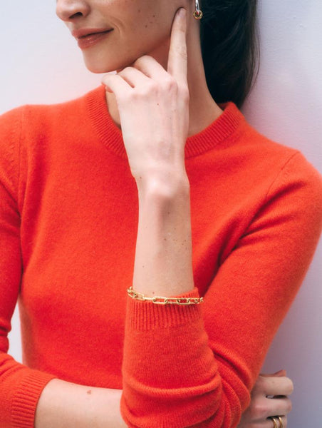 CASHMERE FITTED CREWNECK