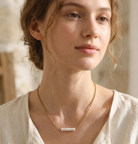 Pearl Bar Necklace