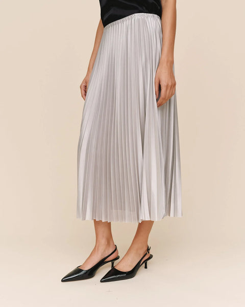 Pleated Skirt - Silver Shimmer