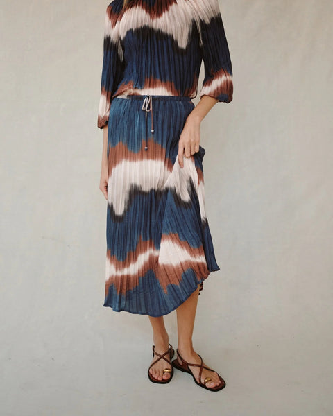 Pleated Skirt - Midnight Tides