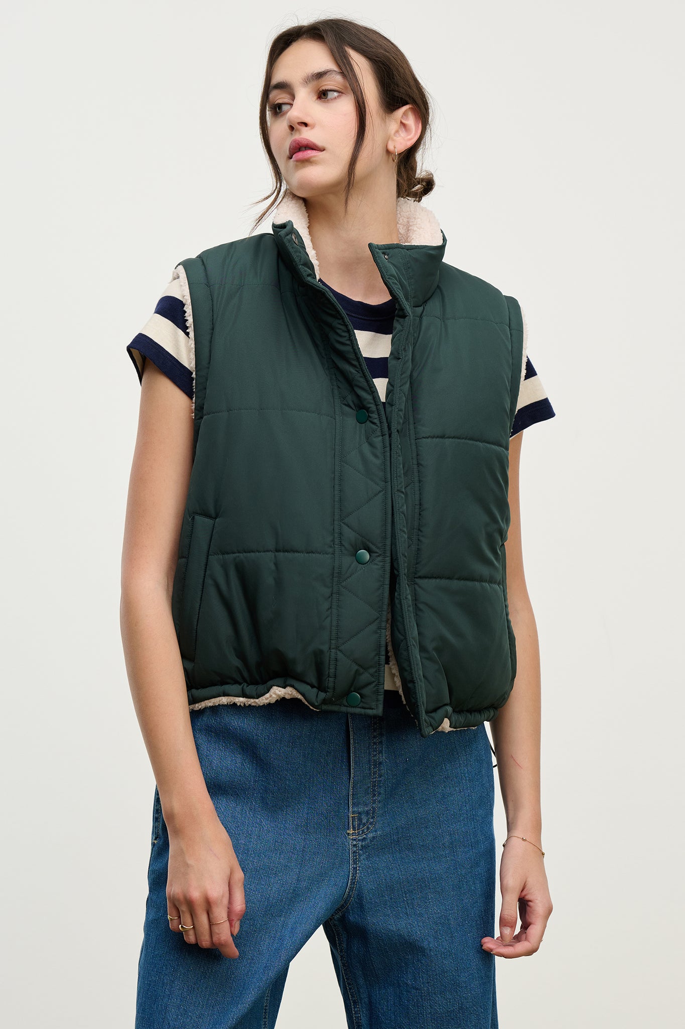 Cathy Puffer Sherpa Vest - Alpine