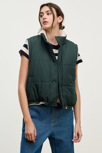 Cathy Puffer Sherpa Vest - Alpine