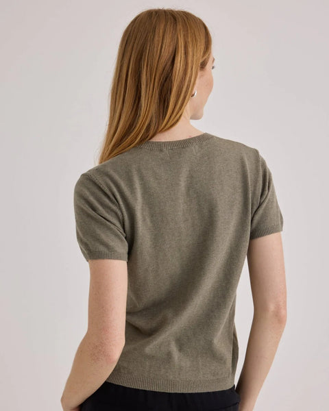 S/S Crew Knit Top - Fernwood