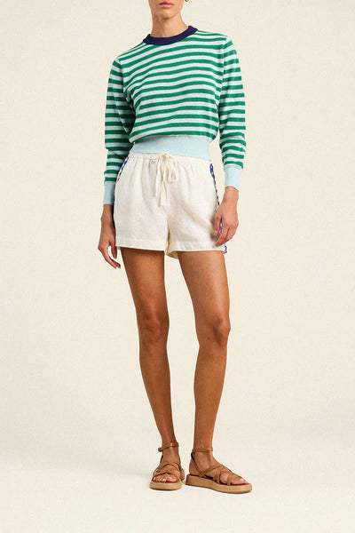 Cleo Sweater - Green Stripe