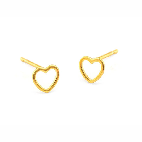 Small Open Heart Stud