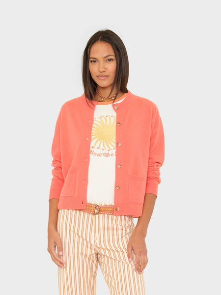 Lillian Cardigan - Coral Pink