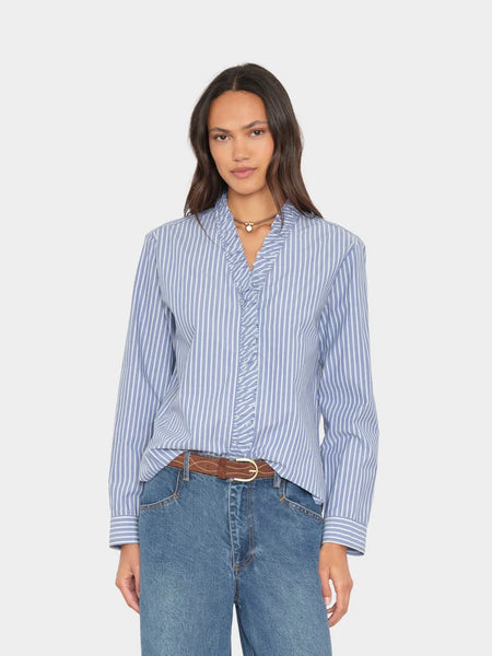 Xirena Kayde Shirt - Blue Stripe