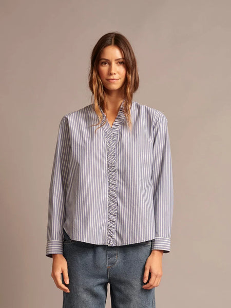 Xirena Kayde Shirt - Blue Stripe