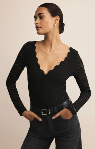 Nightfall Lace Bodysuit - Black