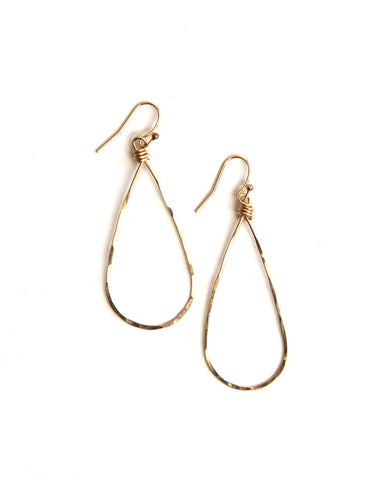 Hammered Teardrop Earring
