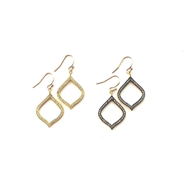 Pave Raindrop Earring - Jennifer Tuton