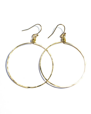 Hammered Circle Earring