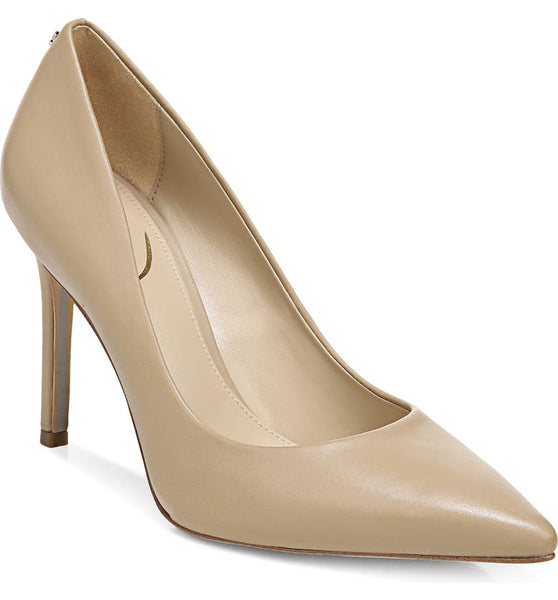 Hazel Leather Heels - Beige