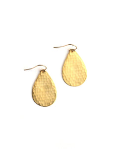 Hammered Disk Earring